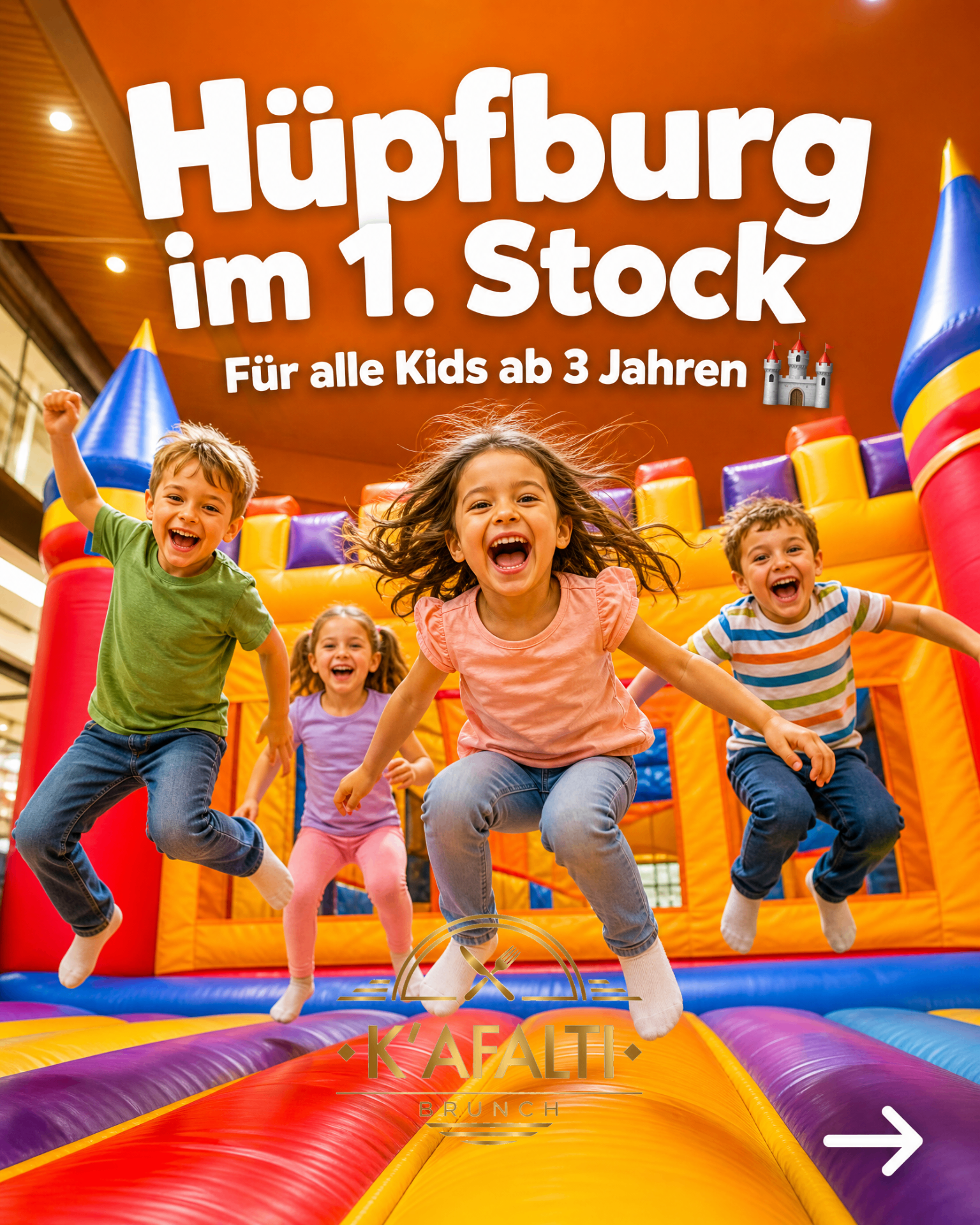 Hüpfburg im 1. Stock