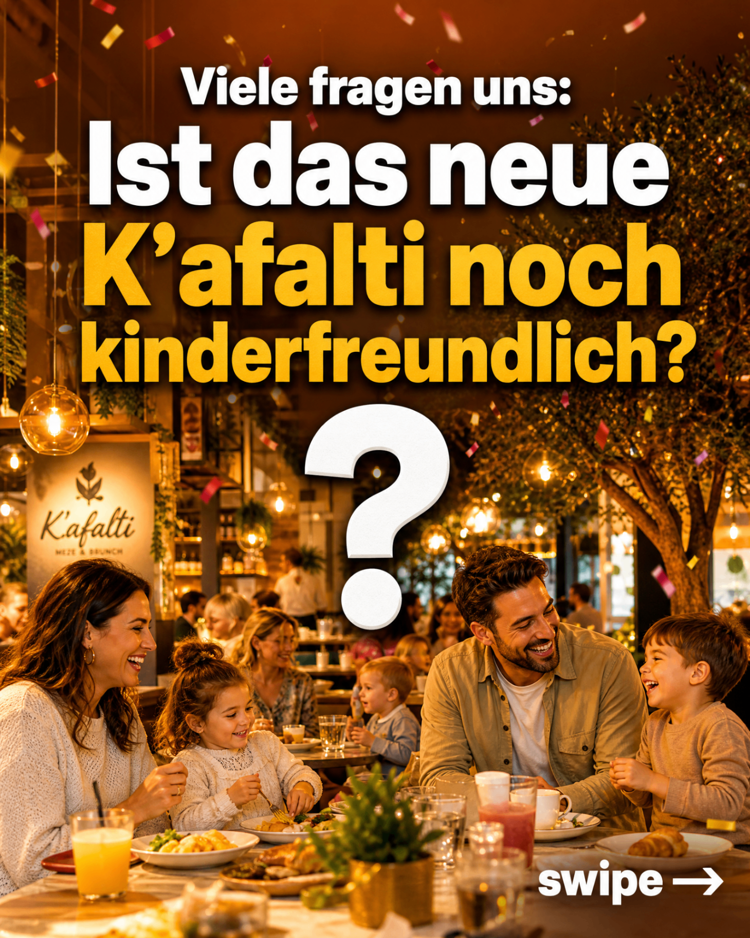 Familien beim Brunch im K'AFALTI